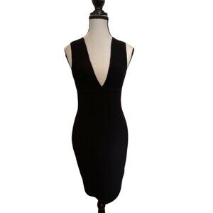 Aritzia Babaton: Sculpt Knit V-Neck Mini Dress | M